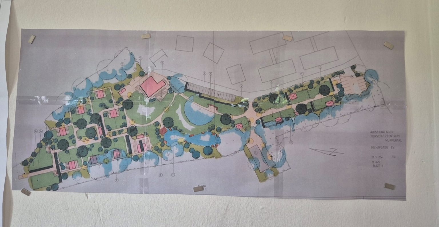Bauplan für das geplante Tierheim von Pechpfoten e.V.